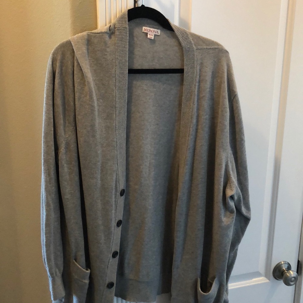 Gray cardigan
